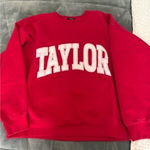 The Bar Red Crewneck Sweater